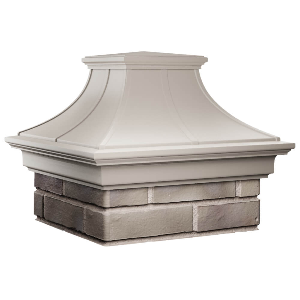 Колпак Zking Монблан Премиум Бежевый на столб 1.5х1.5 кирпича (385х385мм) в Югорске фото