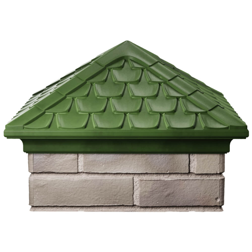Колпак Zking Эльбрус Зеленый на столб 1.5х1.5 кирпича (385х385мм) Югорск фото