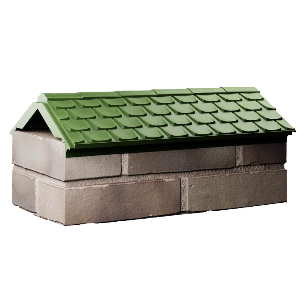 Парапет Zking Эльбрус Зеленый с посадкой на 1 кирпич (255мм) Югорск фото