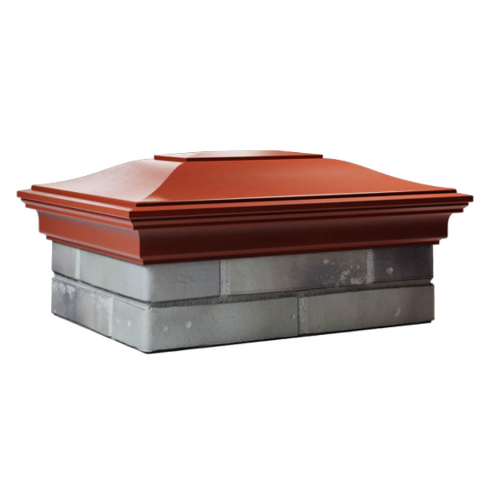 Колпак Zking Монблан Красный на столб 2х1.5 кирпича (515х385мм) в Югорске фото