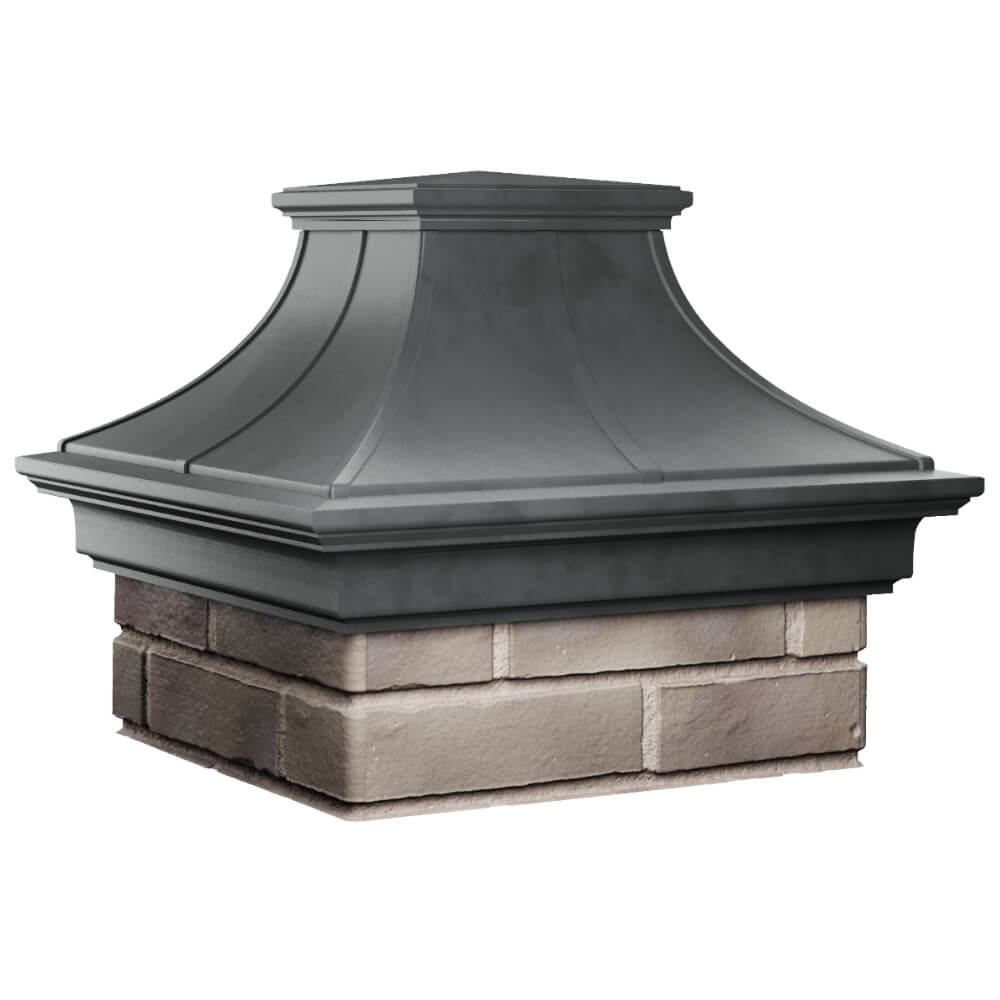 Колпак Zking Монблан Премиум Серый на столб 1.5х1.5 кирпича (385х385мм) в Югорске фото