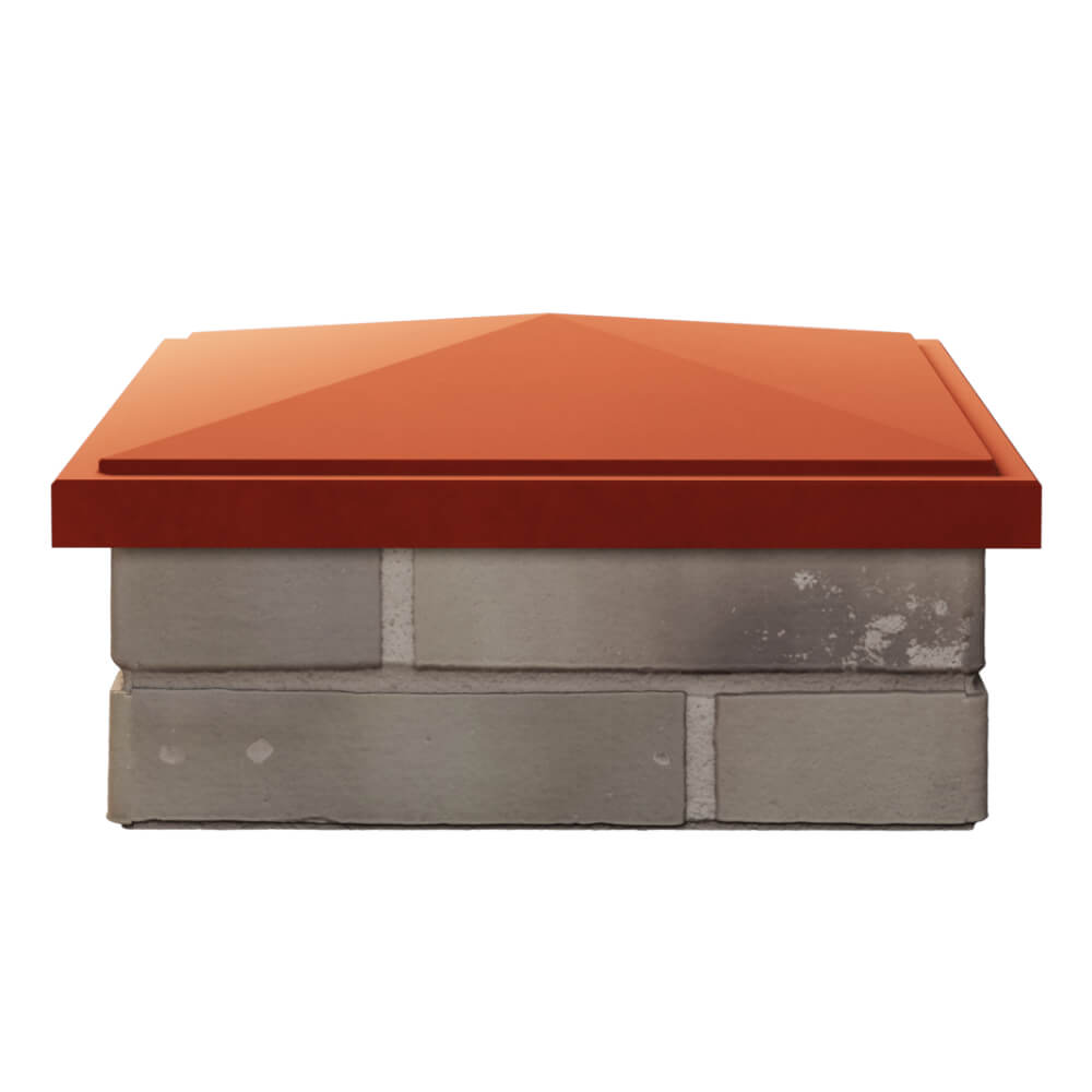 Колпак Zking БонаМоно Красный на столб 1.5х1.5 кирпича (385х385, 400х400мм) Югорск фото