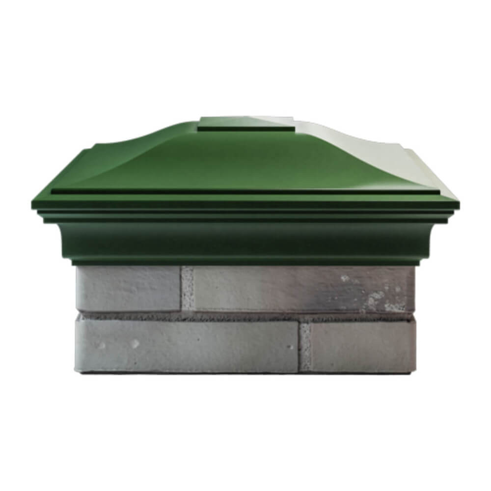 Колпак Zking Монблан Зеленый на столб 1.5х1.5 еврокирпича 0.7НФ (355х355мм) Югорск фото