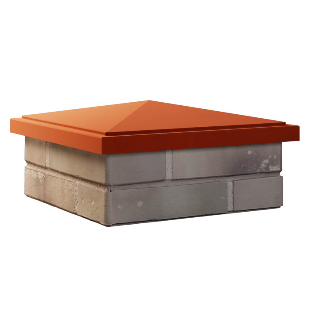 Колпак Zking БонаМоно Красный на столб 1.5х1.5 кирпича (385х385, 400х400мм) в Югорске фото