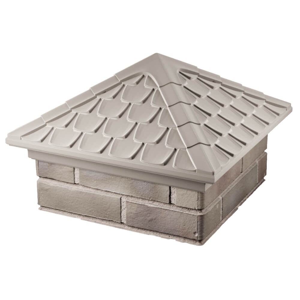 Колпак Zking Эльбрус Бежевый на столб 1.5х1.5 кирпича (385х385мм) в Югорске фото