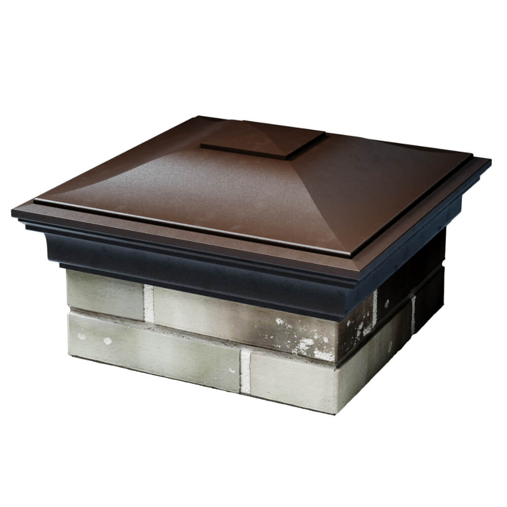 Колпак Zking Монблан Коричневый на столб 1.5х1.5 кирпича (385х385мм) в Югорске фото