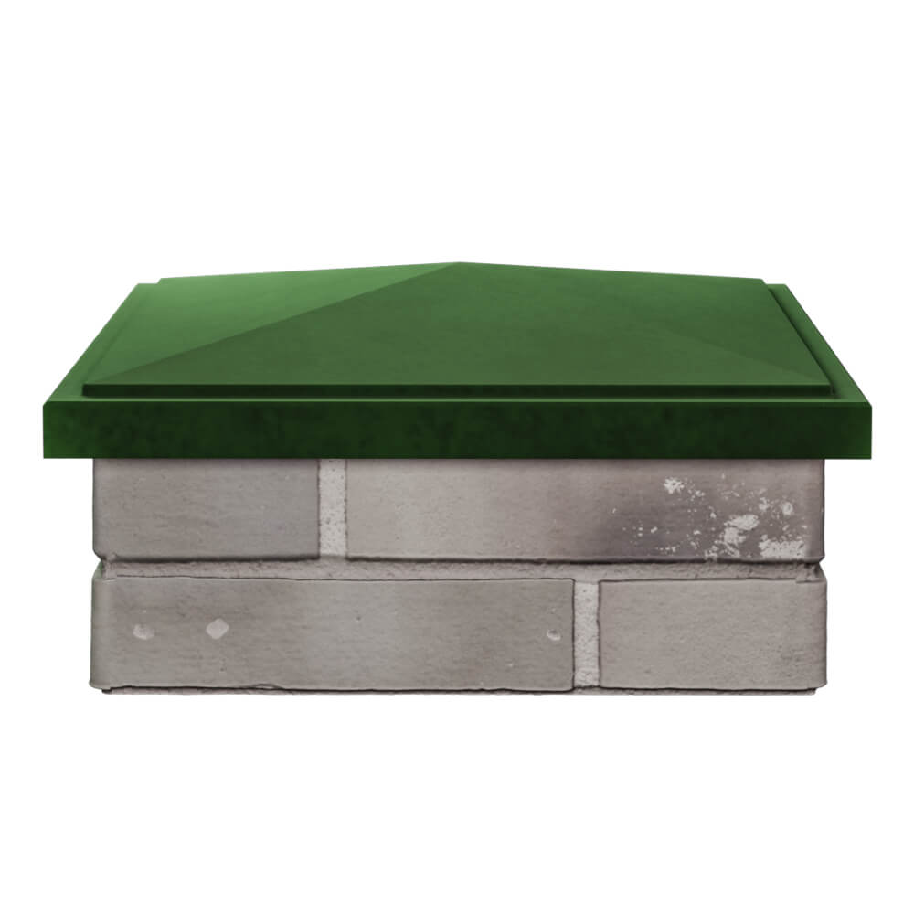 Колпак Zking БонаМоно Зеленый на столб 1.5х1.5 кирпича (385х385, 400х400мм) Югорск фото