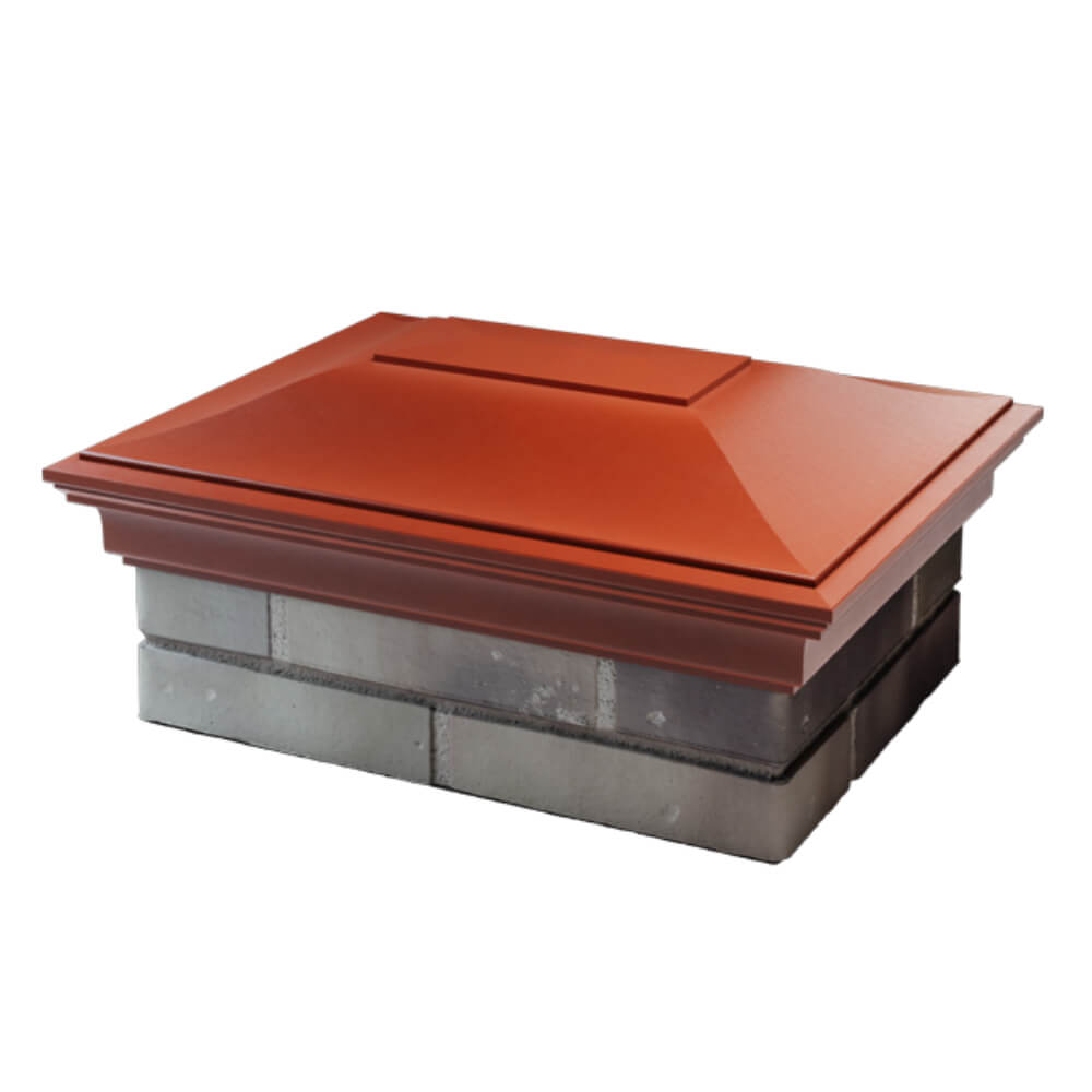 Колпак Zking Монблан Красный на столб 2х1.5 кирпича (515х385мм) в Югорске фото