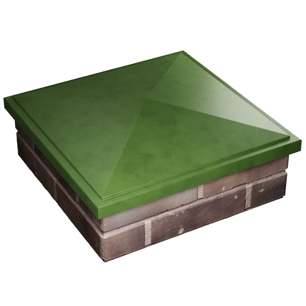 Колпак Zking БонаМоно Зеленый на столб 2х2 кирпича (515х515, 530х530мм) в Югорске фото