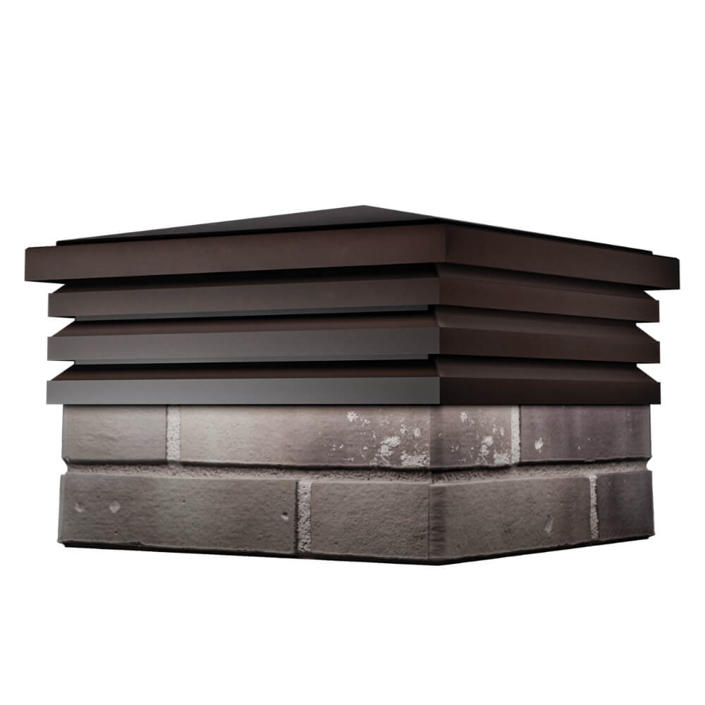 Колпак Zking Бона ХайТек Коричневый на столб 1.5х1.5 кирпича (385х385мм) в Югорске фото