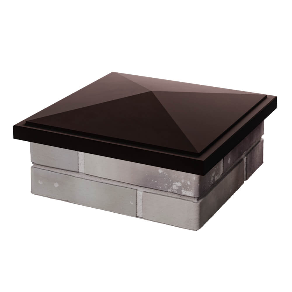 Колпак Zking БонаМоно Коричневый на столб 1.5х1.5 кирпича (385х385, 400х400мм) в Югорске фото