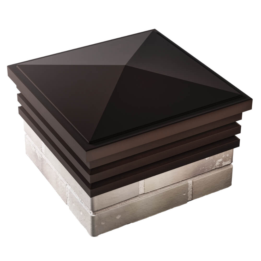 Колпак Zking Бона ХайТек Коричневый на столб 1.5х1.5 кирпича (385х385мм) в Югорске фото