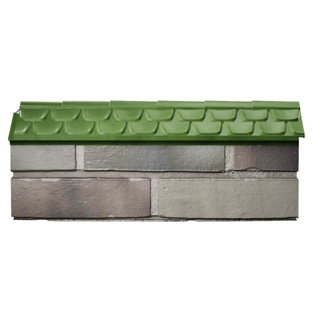 Парапет Zking Эльбрус Зеленый с посадкой на 0.5 кирпича (130мм) в Югорске фото