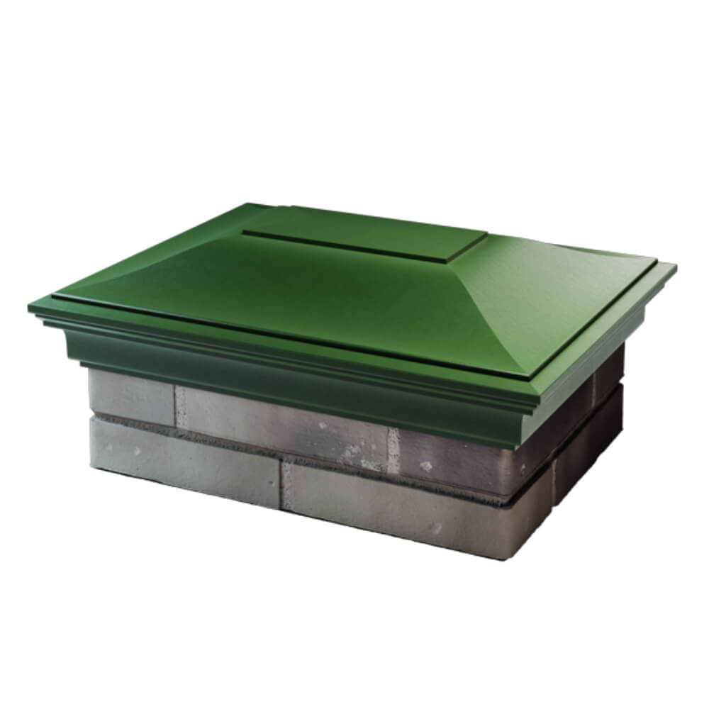 Колпак Zking Монблан Зеленый на столб 2х1.5 кирпича (515х385мм) в Югорске фото