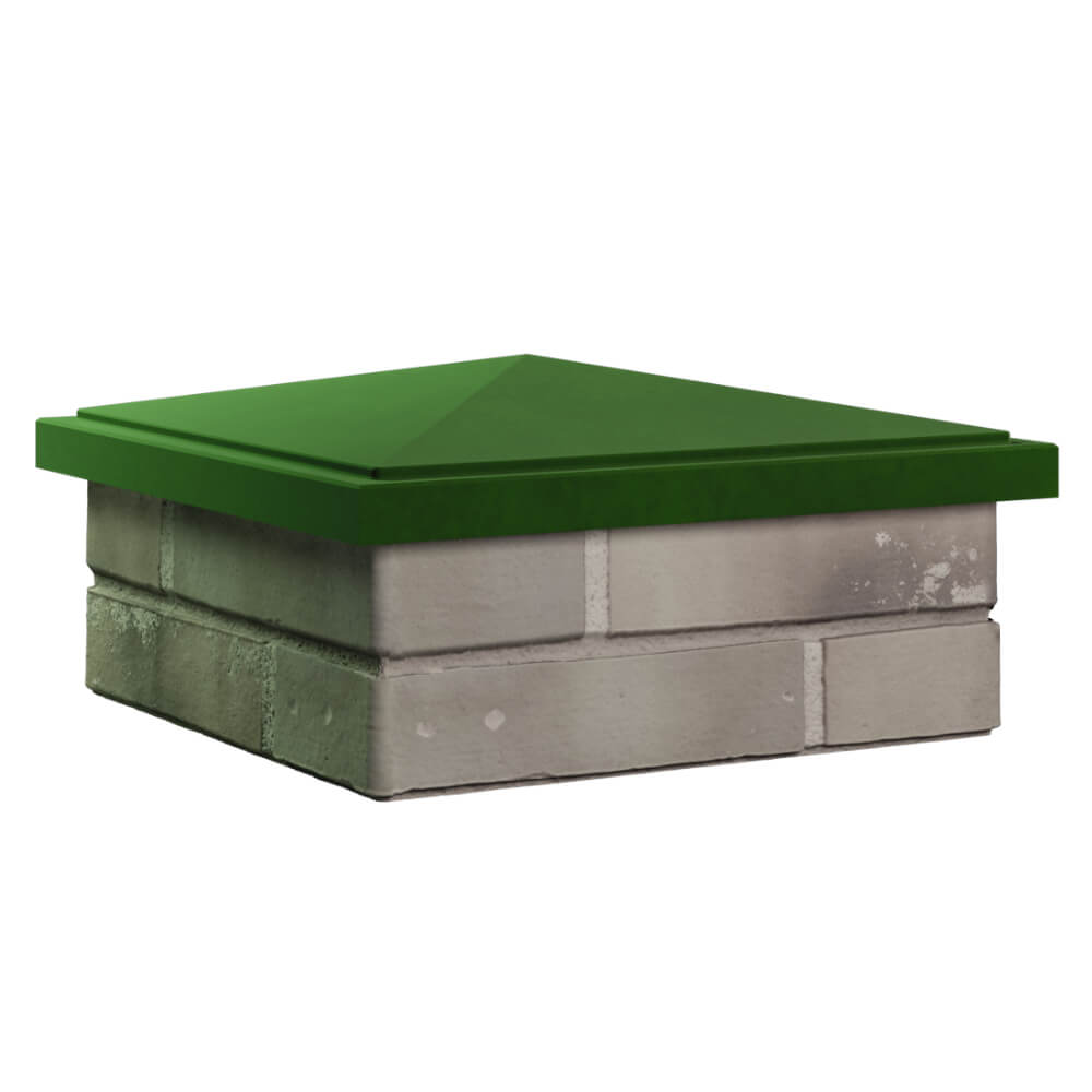 Колпак Zking БонаМоно Зеленый на столб 1.5х1.5 кирпича (385х385, 400х400мм) в Югорске фото