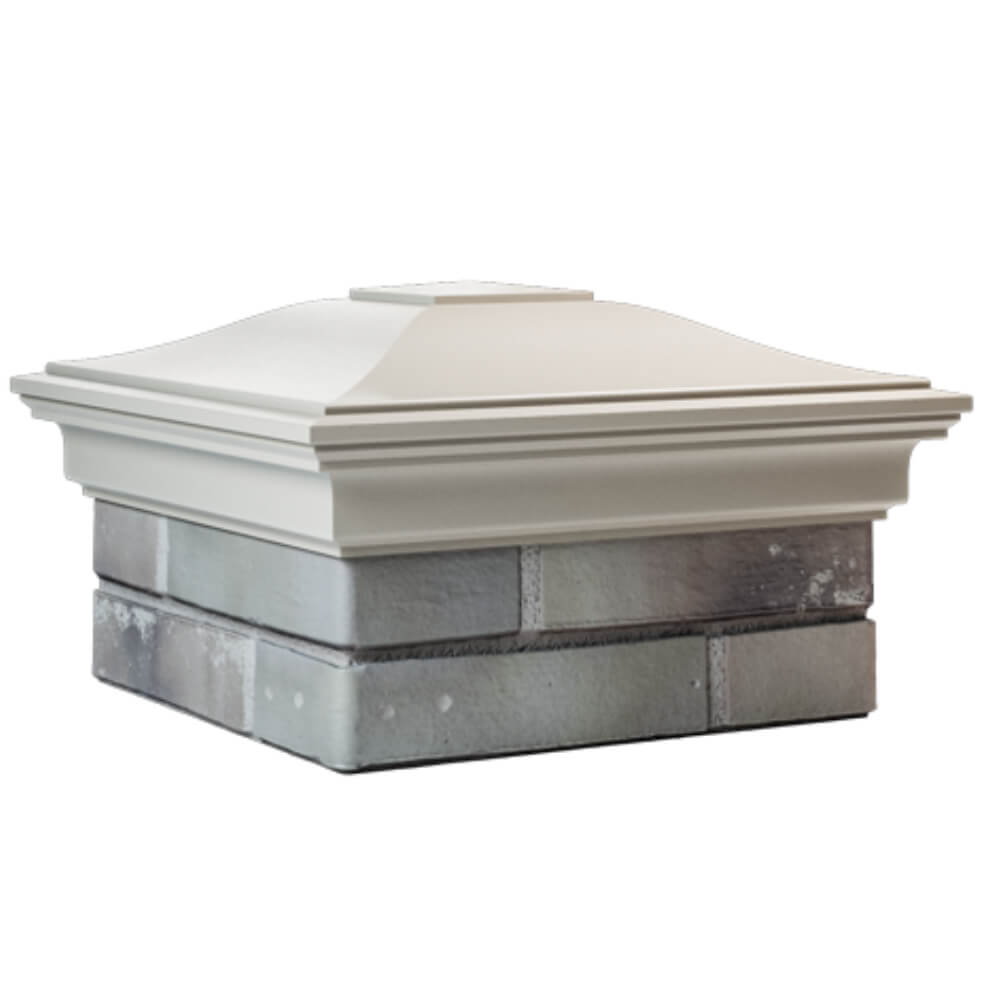 Колпак Zking Монблан Бежевый на столб 1.5х1.5 кирпича (385х385мм) в Югорске фото