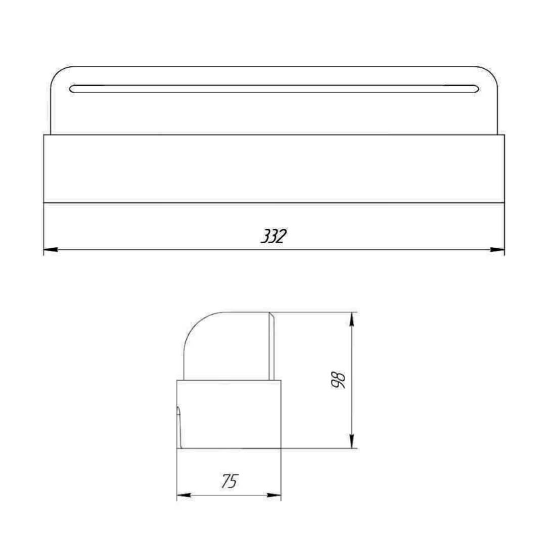 LED Светильник для шаговой плиты STONE Графитовый Серый 330х75х98мм в Югорске фото