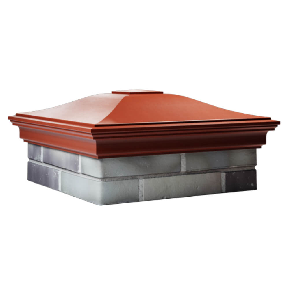 Колпак Zking Монблан Красный на столб 2х2 кирпича (515х515мм) в Югорске фото