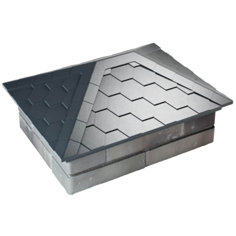 Колпак Zking Эверест Серый на столб 2х1.5 кирпича (520х390мм) Югорск фото