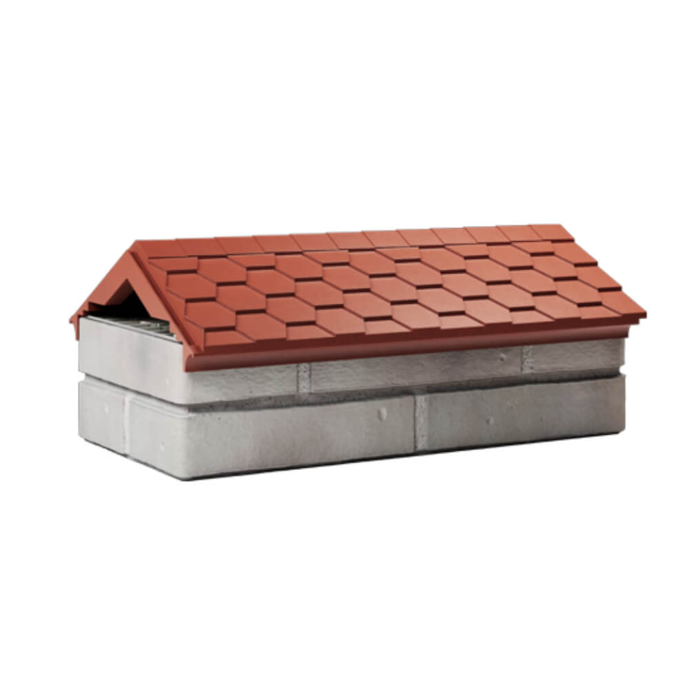 Парапет Zking Эверест Красный с посадкой на 1 кирпич (200/225/255мм) Югорск фото