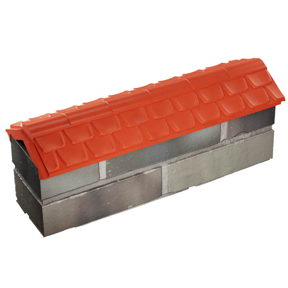 Парапет Zking Эльбрус Красный с посадкой на 0.5 кирпича (130мм) в Югорске фото