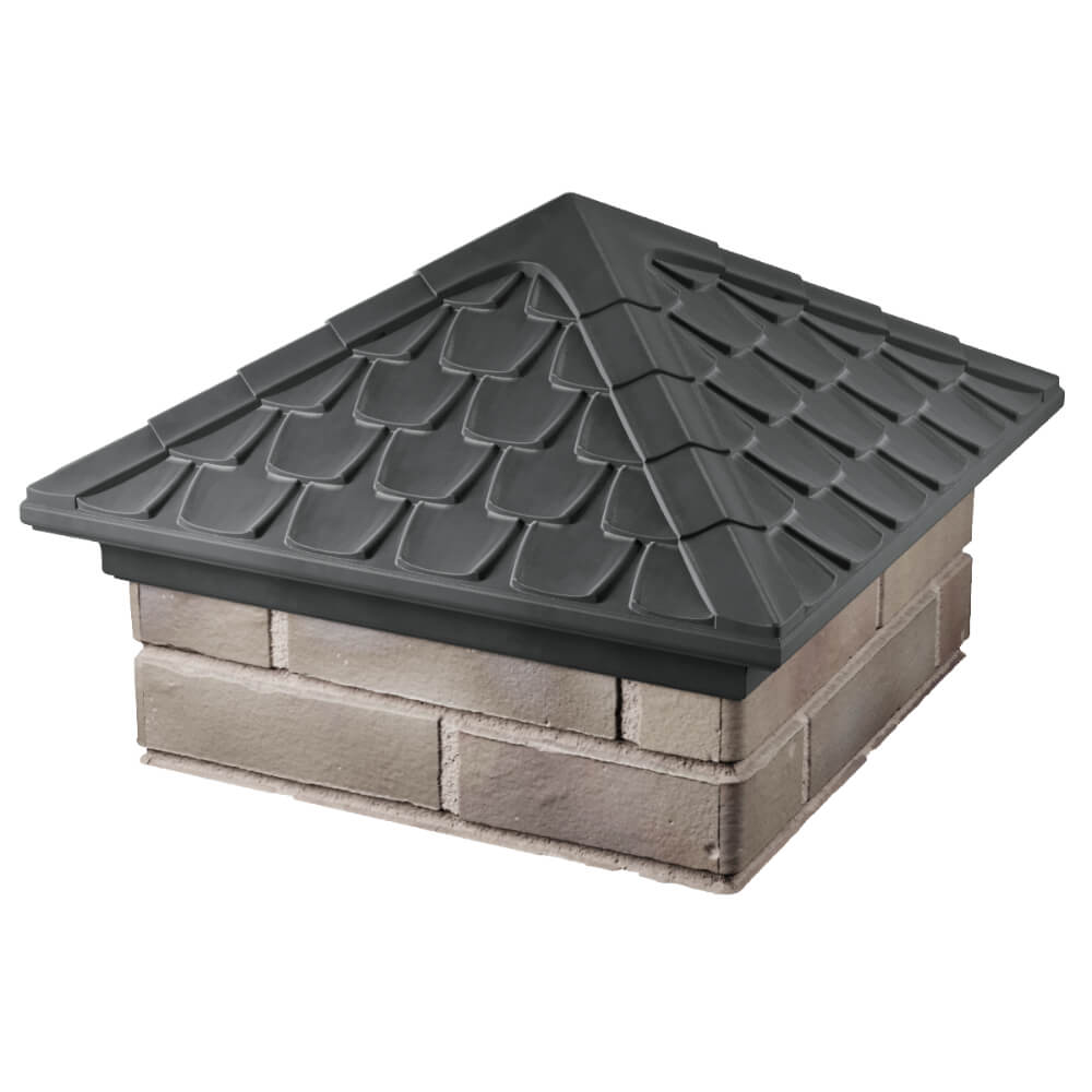 Колпак Zking Эльбрус Серый на столб 1.5х1.5 кирпича (385х385мм) в Югорске фото