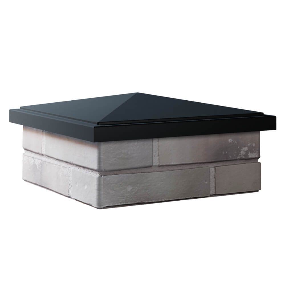 Колпак Zking БонаМоно Черный на столб 1.5х1.5 кирпича (385х385, 400х400мм) в Югорске фото