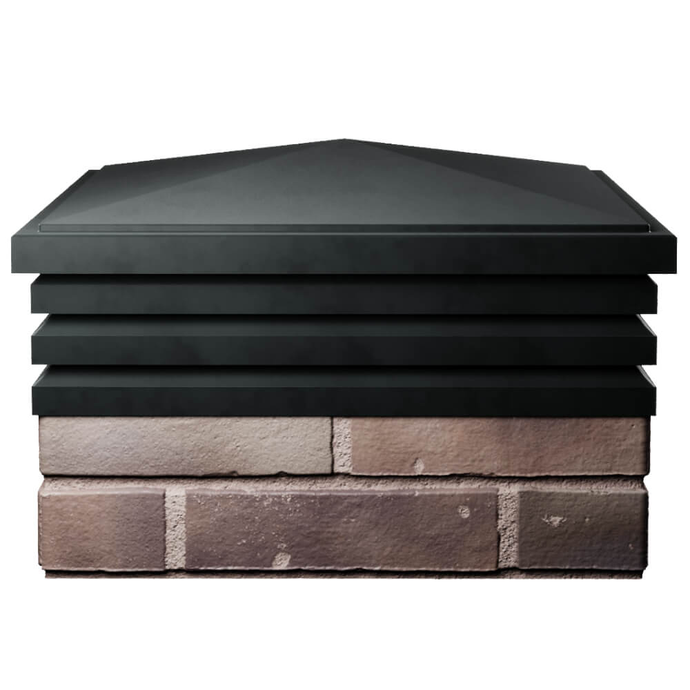 Колпак Zking Бона ХайТек Черный на столб 2х2 кирпича (513х513мм) Югорск фото