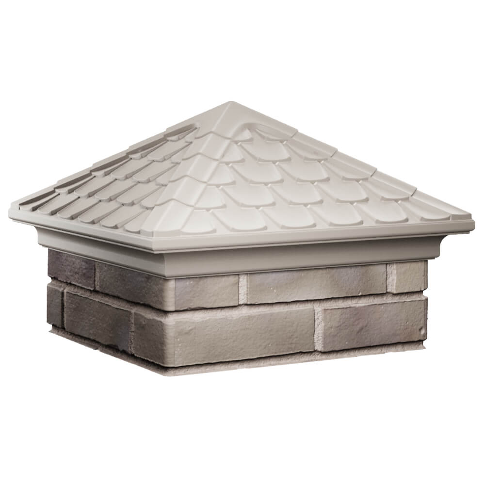 Колпак Zking Эльбрус Бежевый на столб 1.5х1.5 кирпича (385х385мм) в Югорске фото