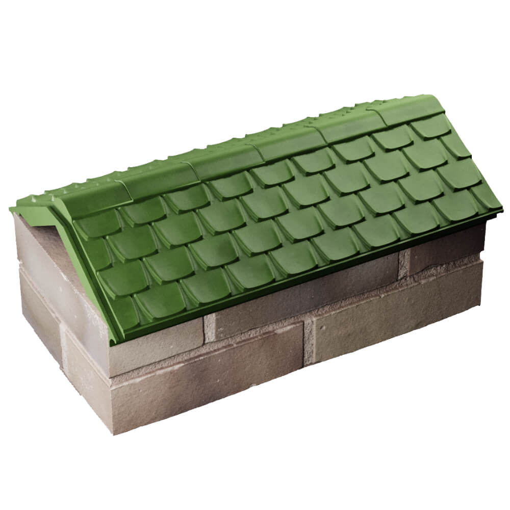 Парапет Zking Эльбрус Зеленый с посадкой на 1 кирпич (255мм) в Югорске фото