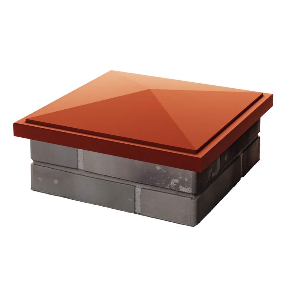 Колпак Zking БонаМоно Красный на столб 1.5х1.5 кирпича (385х385, 400х400мм) в Югорске фото