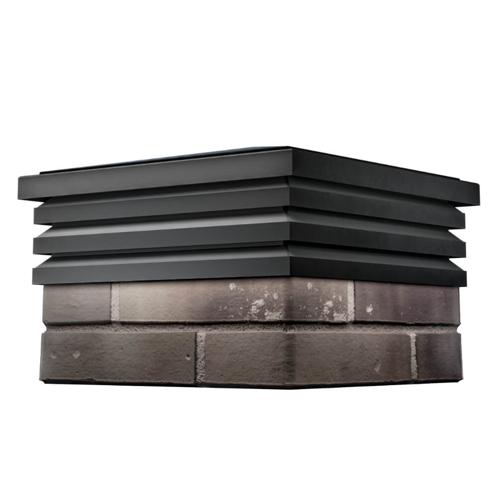 Колпак Zking Бона ХайТек Черный на столб 1.5х1.5 кирпича (385х385мм) в Югорске фото