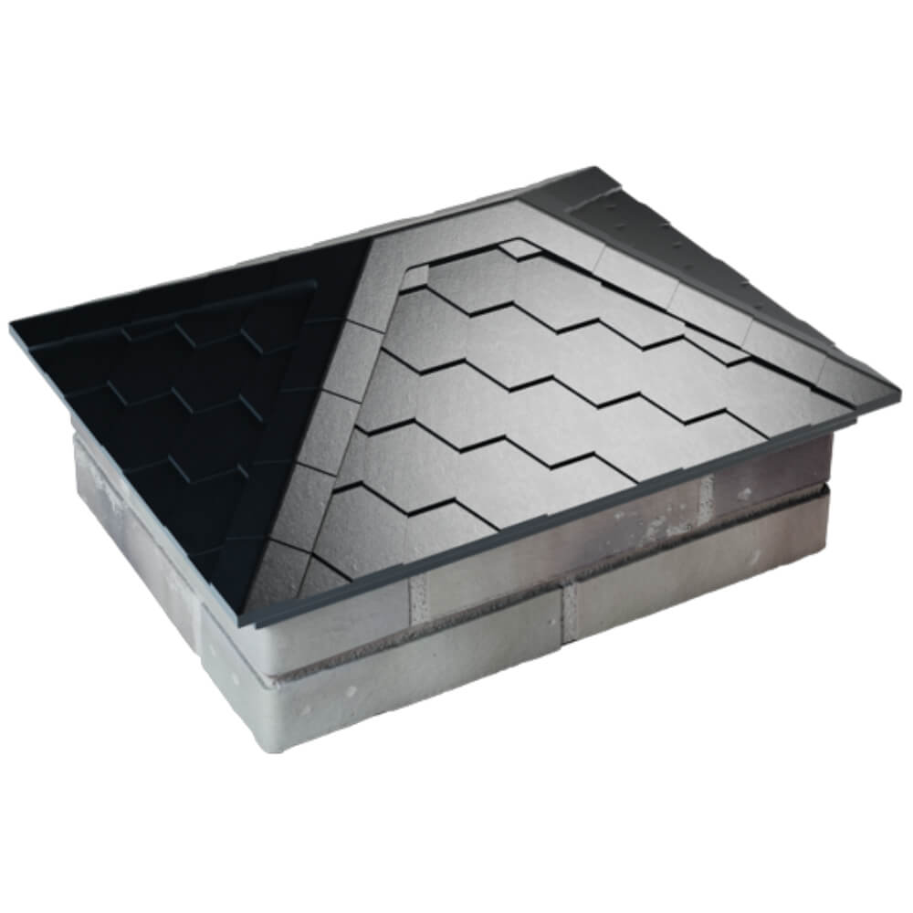 Колпак Zking Эверест Черный на столб 2х1.5 кирпича (520х390мм) Югорск фото