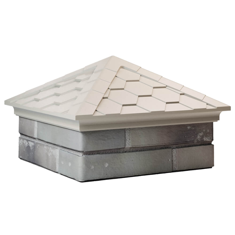 Колпак Zking Эверест Бежевый на столб 1.5х1.5 кирпича (390х390мм) в Югорске фото