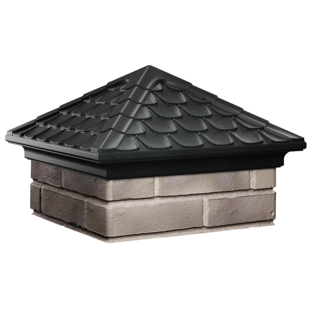 Колпак Zking Эльбрус Черный на столб 1.5х1.5 кирпича (385х385мм) в Югорске фото