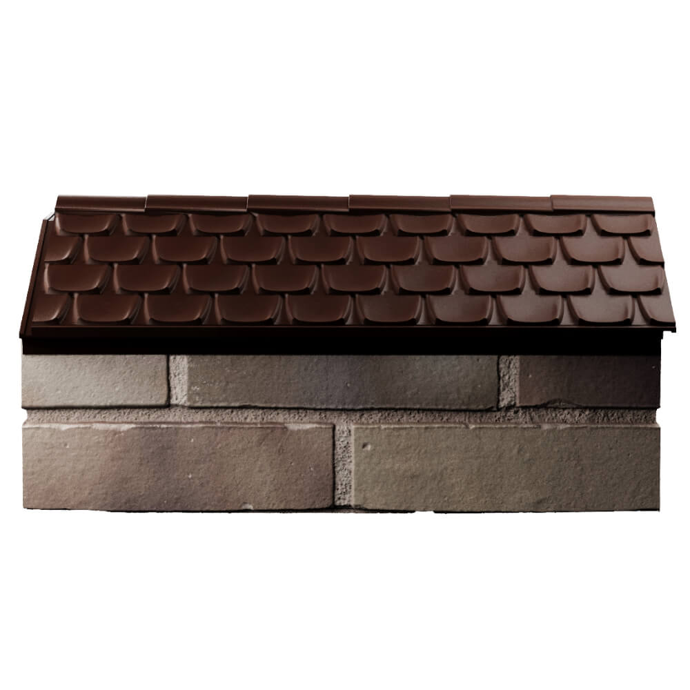 Парапет Zking Эльбрус Коричневый с посадкой на 1 кирпич (255мм) в Югорске фото