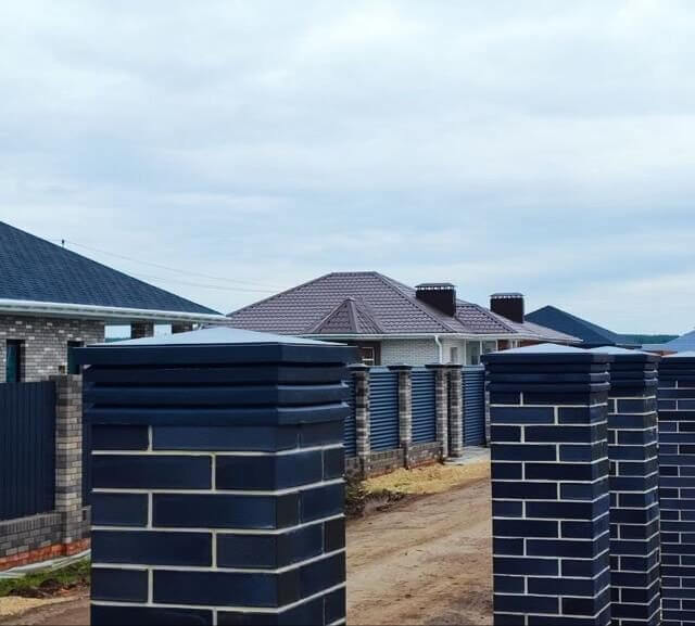 Колпак Zking Бона ХайТек Серый на столб 1.5х1.5 кирпича (385х385мм) в Югорске фото