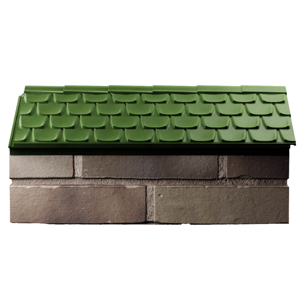Парапет Zking Эльбрус Зеленый с посадкой на 1 кирпич (255мм) в Югорске фото