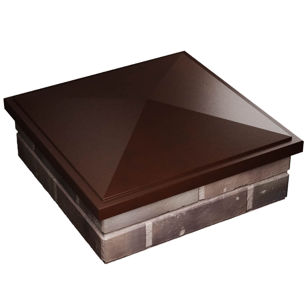 Колпак Zking БонаМоно Коричневый на столб 2х2 кирпича (515х515, 530х530мм) в Югорске фото