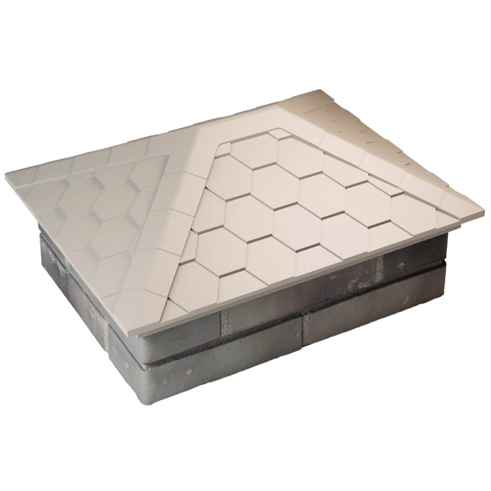 Колпак Zking Эверест Бежевый на столб 2х1.5 кирпича (520х390мм) Югорск фото