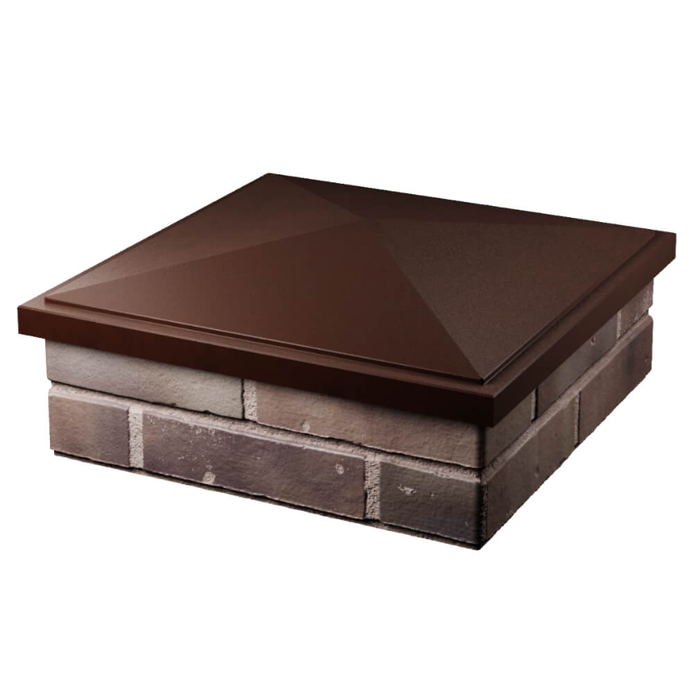 Колпак Zking БонаМоно Коричневый на столб 2х2 кирпича (515х515, 530х530мм) в Югорске фото