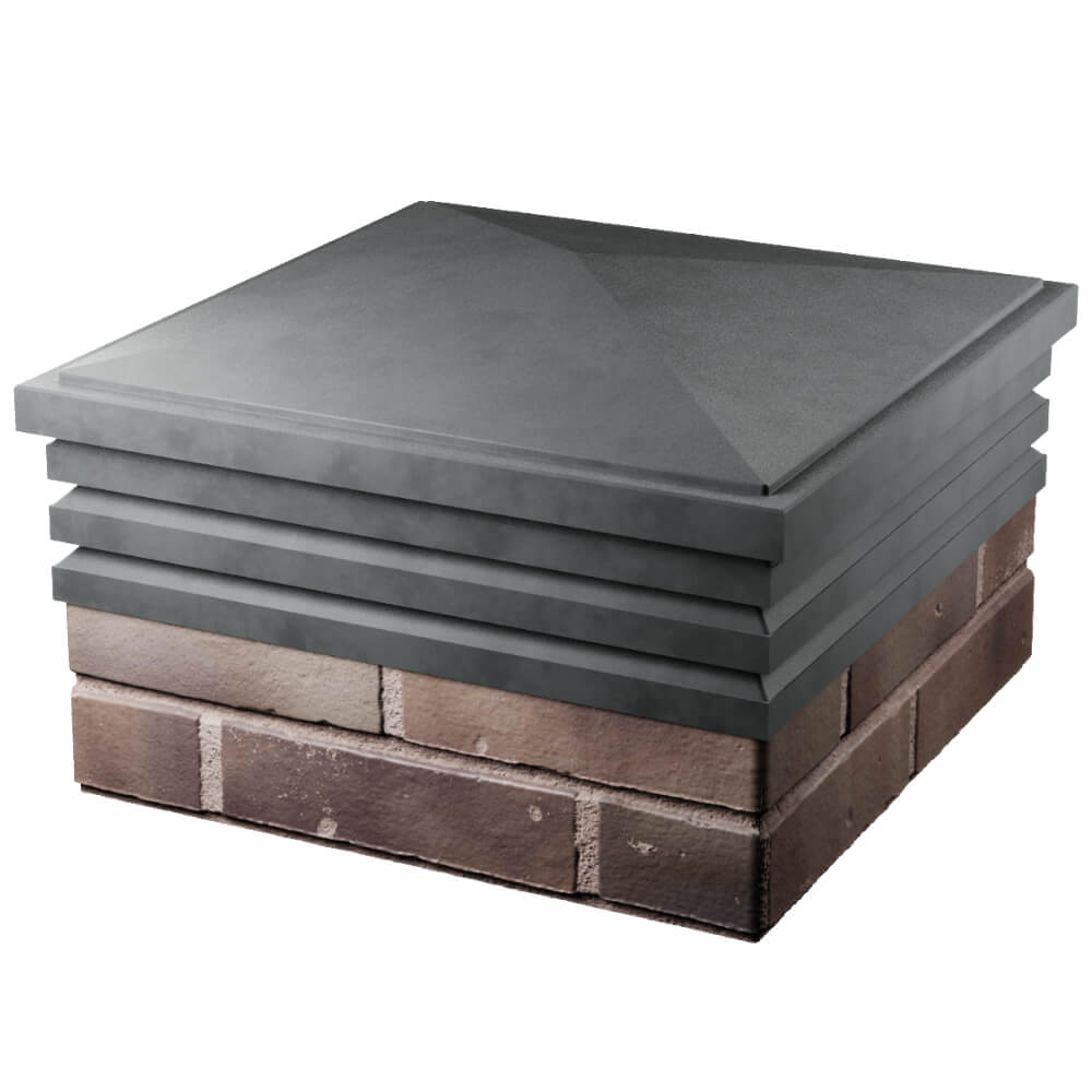 Колпак Zking Бона ХайТек Серый на столб 2х2 кирпича (513х513мм) в Югорске фото