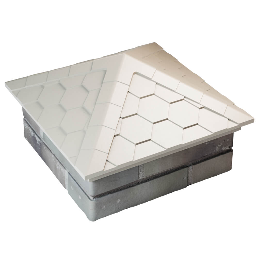 Колпак Zking Эверест Бежевый на столб 1.5х1.5 кирпича (390х390мм) в Югорске фото