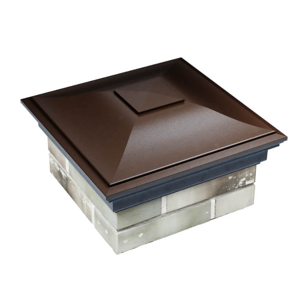 Колпак Zking Монблан Коричневый на столб 1.5х1.5 еврокирпича 0.7НФ (355х355мм) в Югорске фото