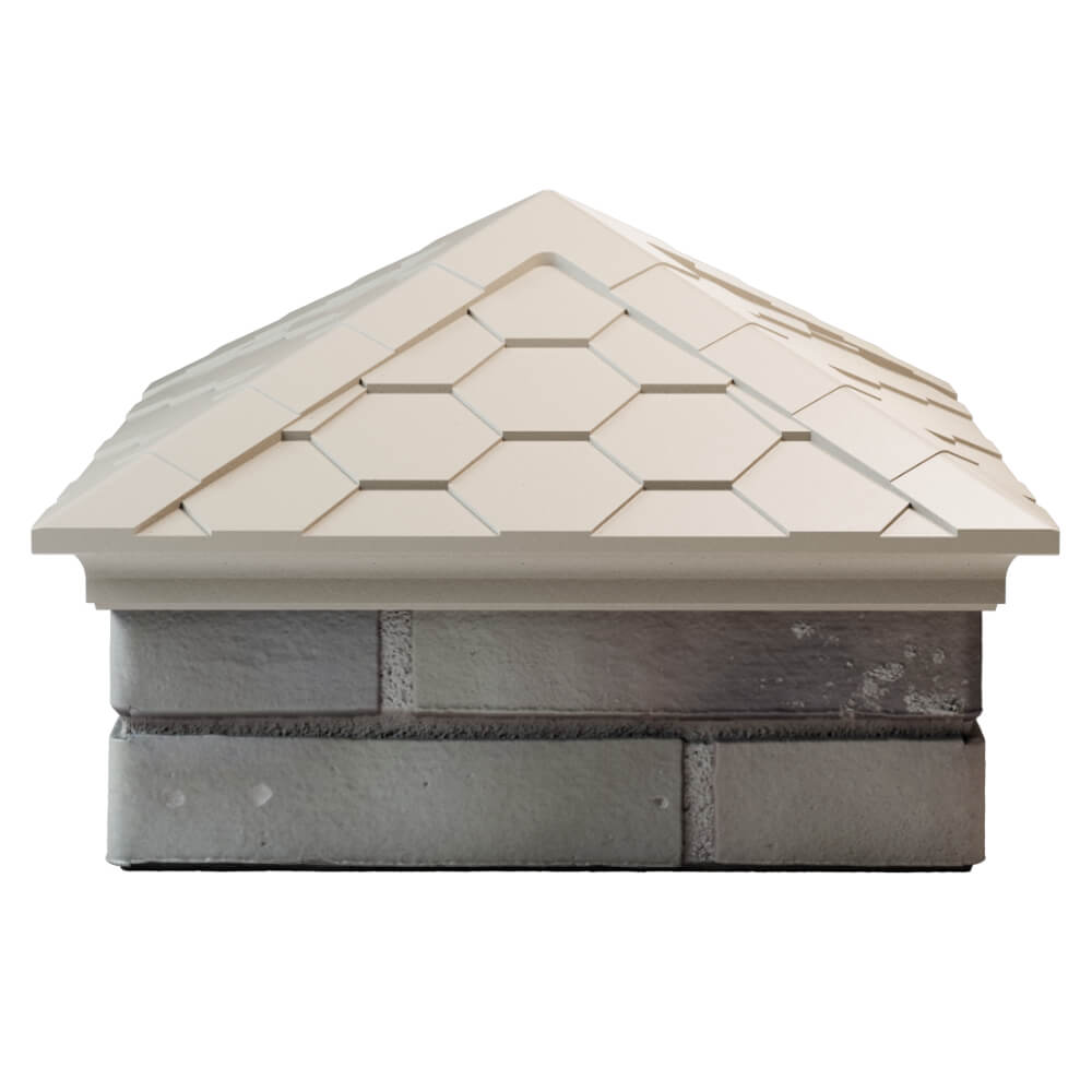 Колпак Zking Эверест Бежевый на столб 1.5х1.5 кирпича (390х390мм) Югорск фото