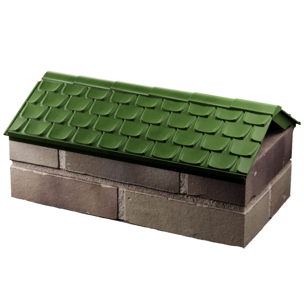 Парапет Zking Эльбрус Зеленый с посадкой на 1 кирпич (255мм) в Югорске фото