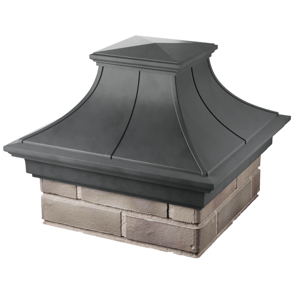 Колпак Zking Монблан Премиум Серый на столб 1.5х1.5 кирпича (385х385мм) в Югорске фото