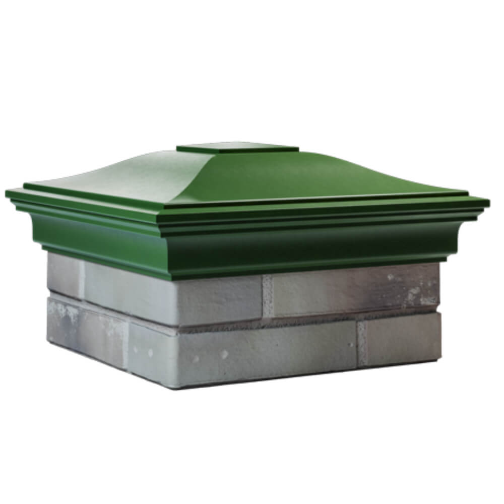 Колпак Zking Монблан Зеленый на столб 1.5х1.5 кирпича (385х385мм) в Югорске фото