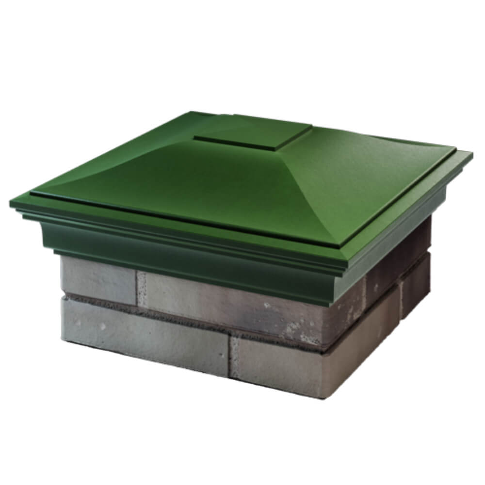 Колпак Zking Монблан Зеленый на столб 1.5х1.5 кирпича (385х385мм) в Югорске фото