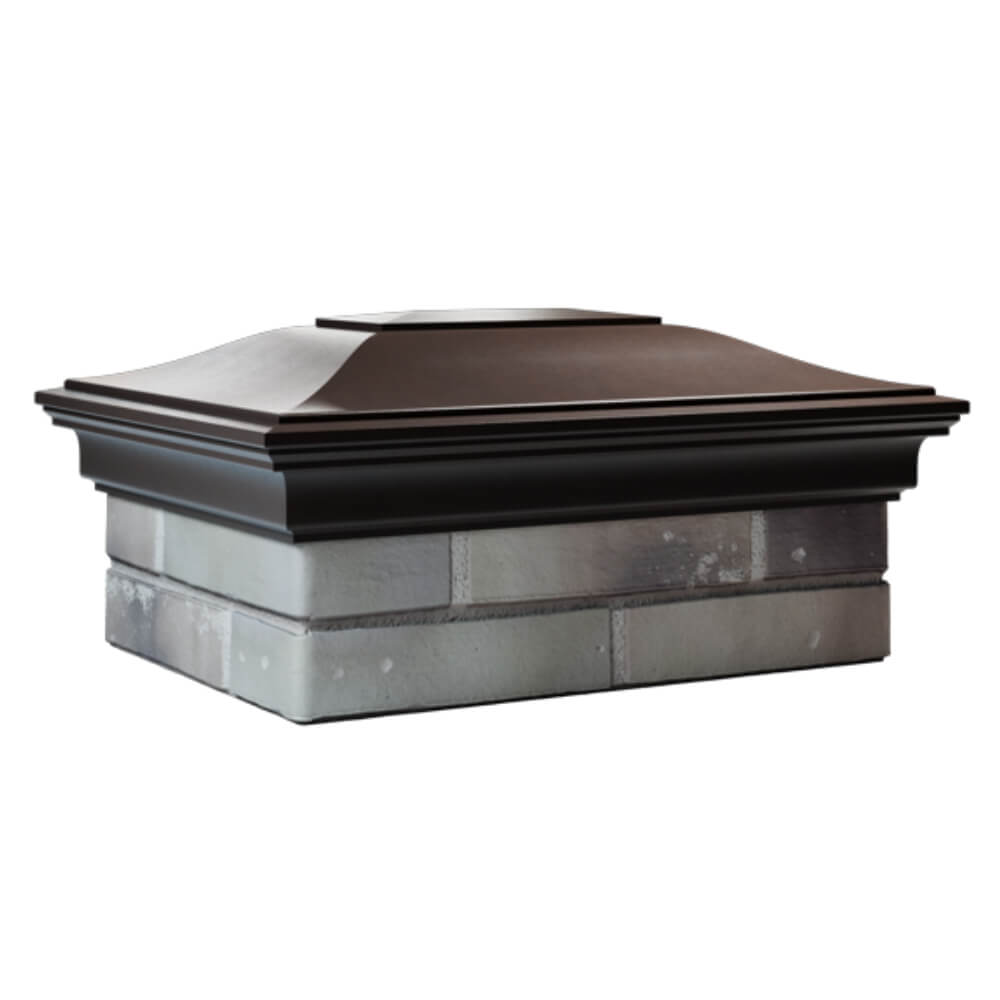 Колпак Zking Монблан Коричневый на столб 2х1.5 кирпича (515х385мм) в Югорске фото